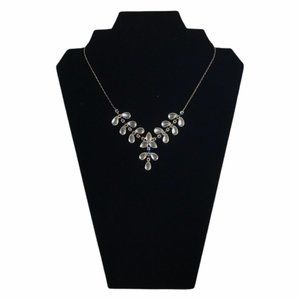 Vintage Necklace Frosted Jelly Belly Iridescent Rhinestones Fashion Adjustable